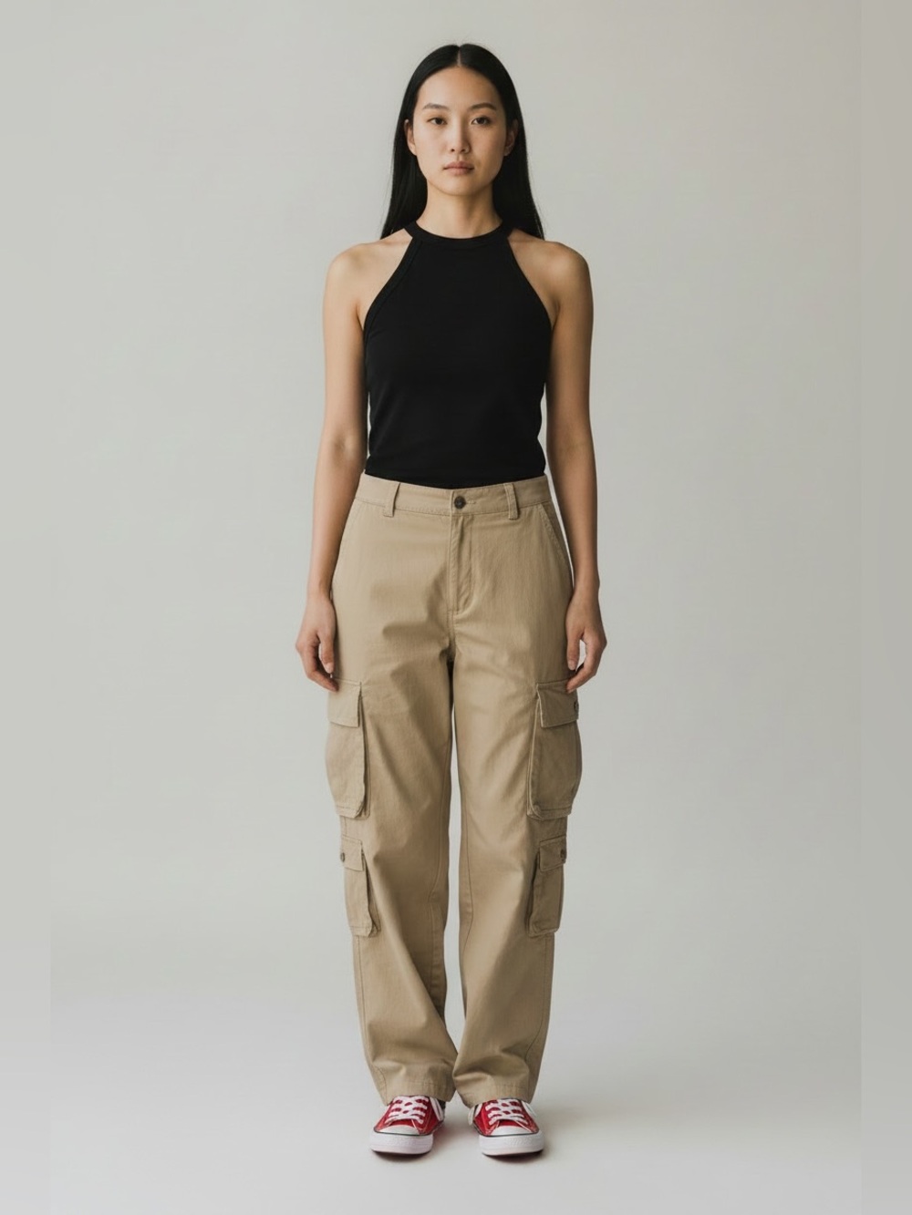 Meshki NWT Clea Cargo pant medium wide leg utility gorpcore pants